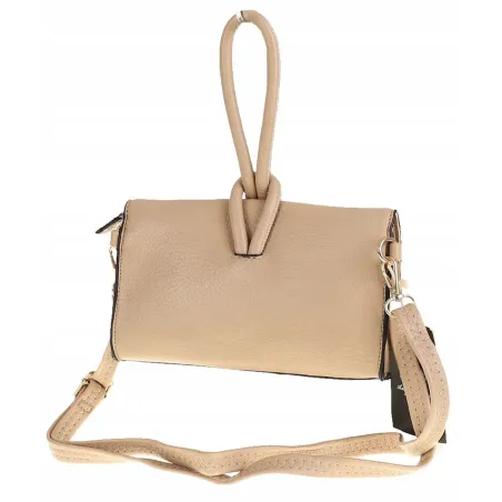 ANDREA MASSI Włoska Marka  Torebka z Pętelką Listonoszka HJ10174 Khaki
