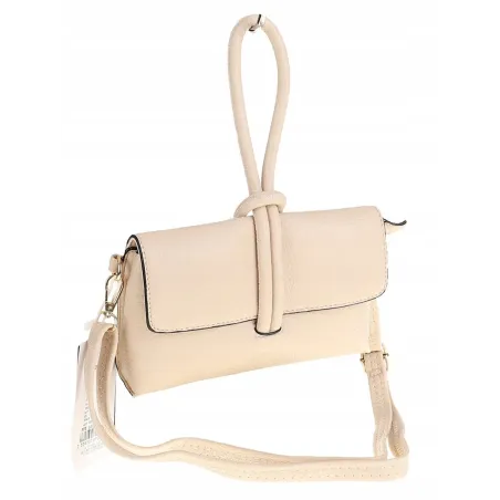 ANDREA MASSI Włoska Marka  Torebka z Pętelką Listonoszka HJ10174 Beige