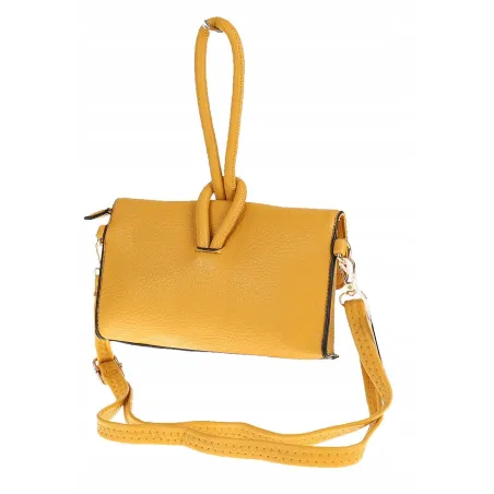 ANDREA MASSI Włoska Marka Torebka z Pętelką Listonoszka HJ10174 Yellow