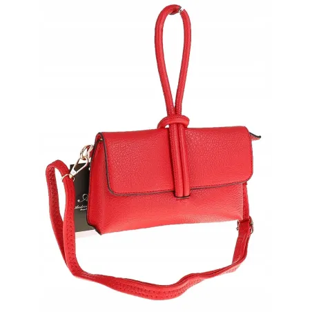 ANDREA MASSI Włoska Marka  Torebka z Pętelką Listonoszka HJ10174 Red
