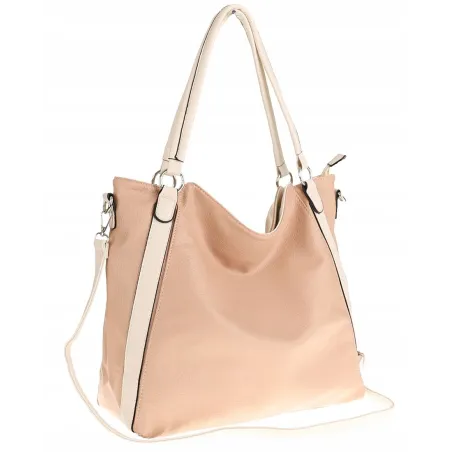 HERNAN Włoska Marka  Torebka Damska Worek Listonoszka na Ramię HB0337 Pink