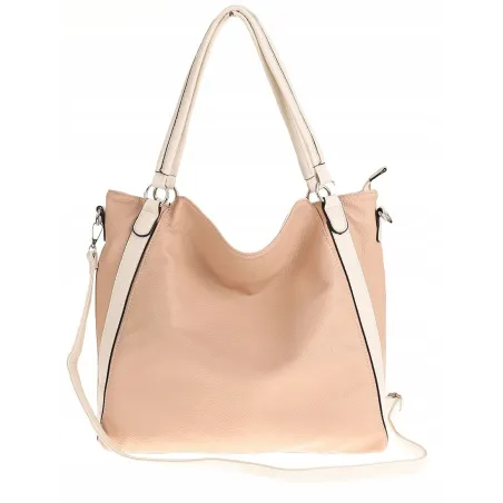 HERNAN Włoska Marka  Torebka Damska Worek Listonoszka na Ramię HB0337 Pink