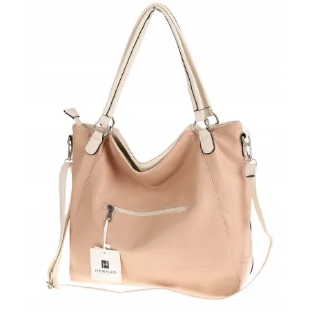HERNAN Włoska Marka  Torebka Damska Worek Listonoszka na Ramię HB0337 Pink