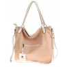 HERNAN Włoska Marka  Torebka Damska Worek Listonoszka na Ramię HB0337 Pink