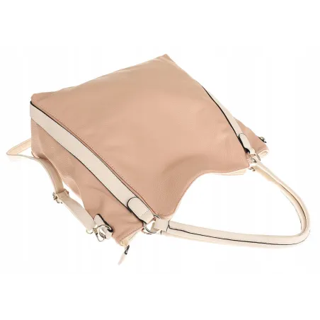 HERNAN Włoska Marka  Torebka Damska Worek Listonoszka na Ramię HB0337 Pink