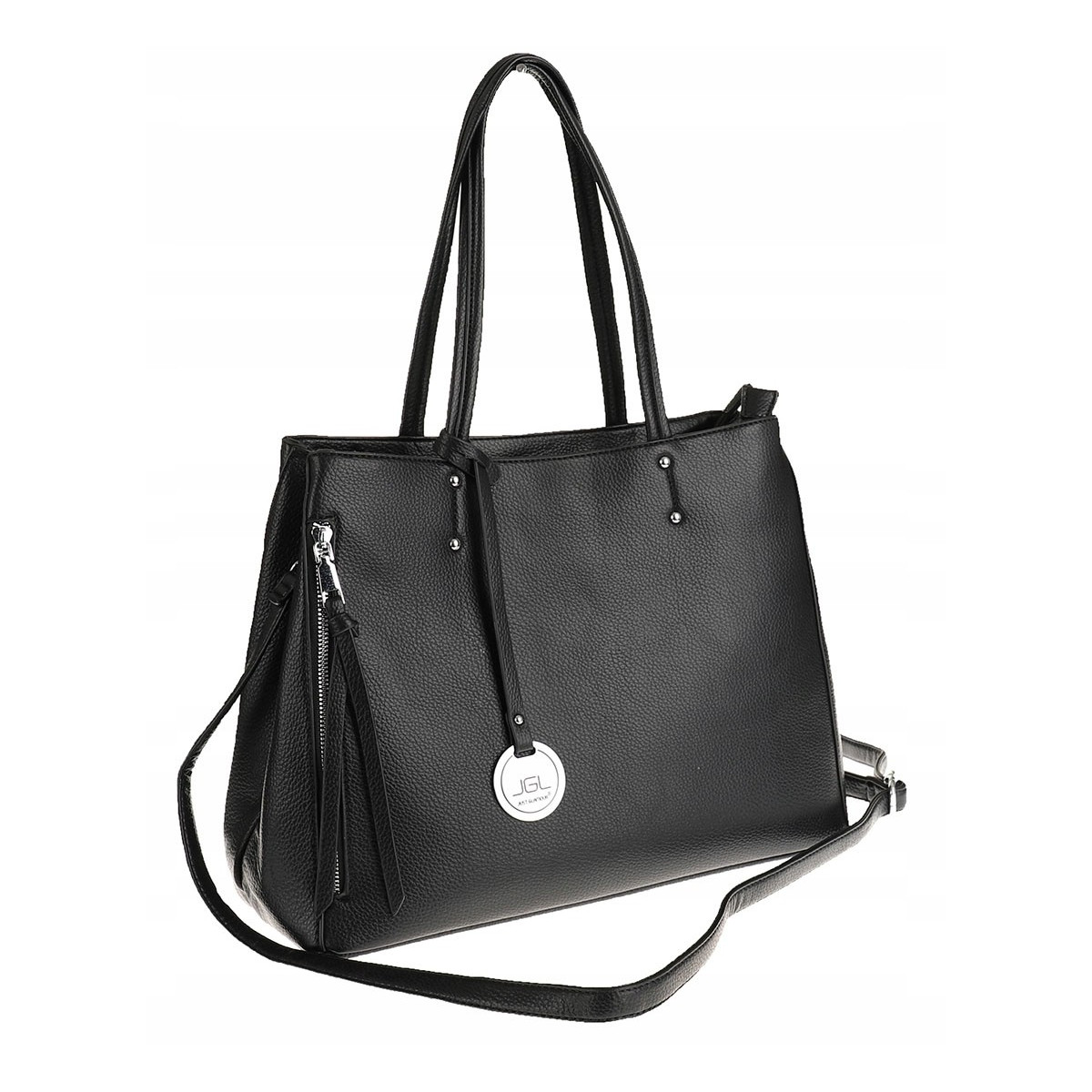 JGL Just Glamour Włoska Marka  Torebka Damska kuferek listonoszka WHSG18671 Black