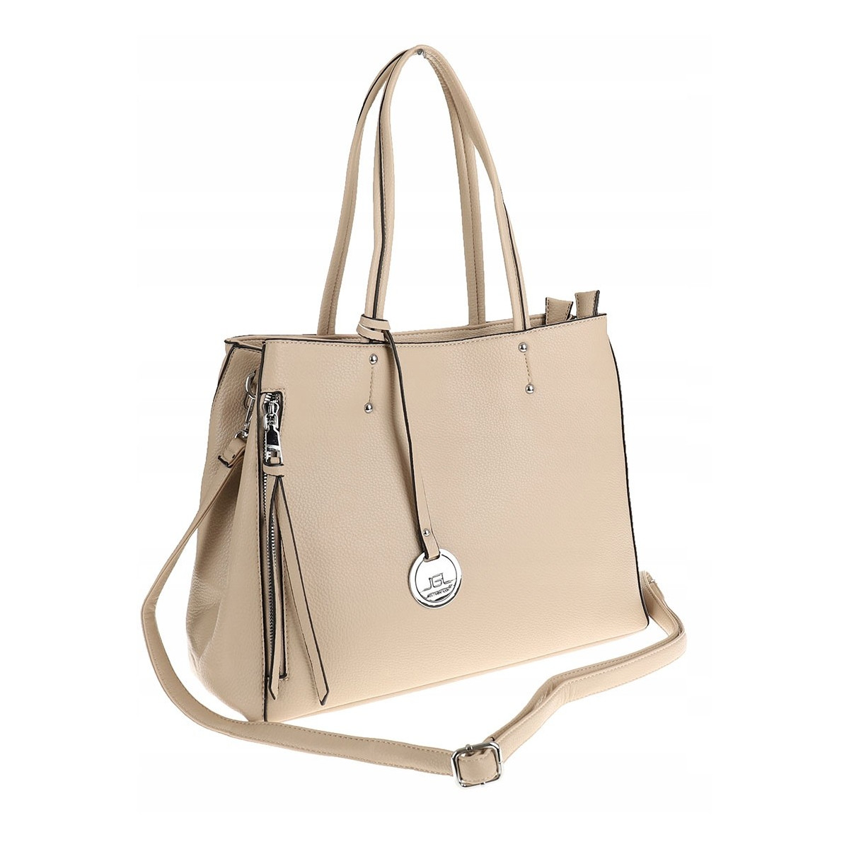 JGL Just Glamour Włoska Marka Torebka Damska kuferek listonoszka WHSG18671 Soil