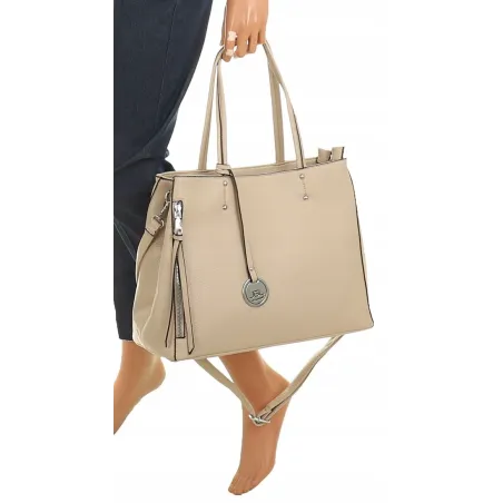 JGL Just Glamour Włoska Marka Torebka Damska kuferek listonoszka WHSG18671 Soil