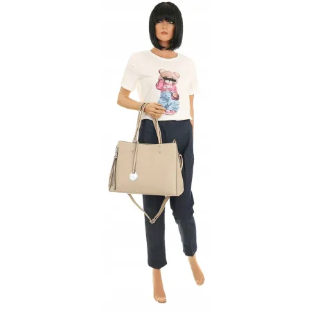 JGL Just Glamour Włoska Marka Torebka Damska kuferek listonoszka WHSG18671 Soil