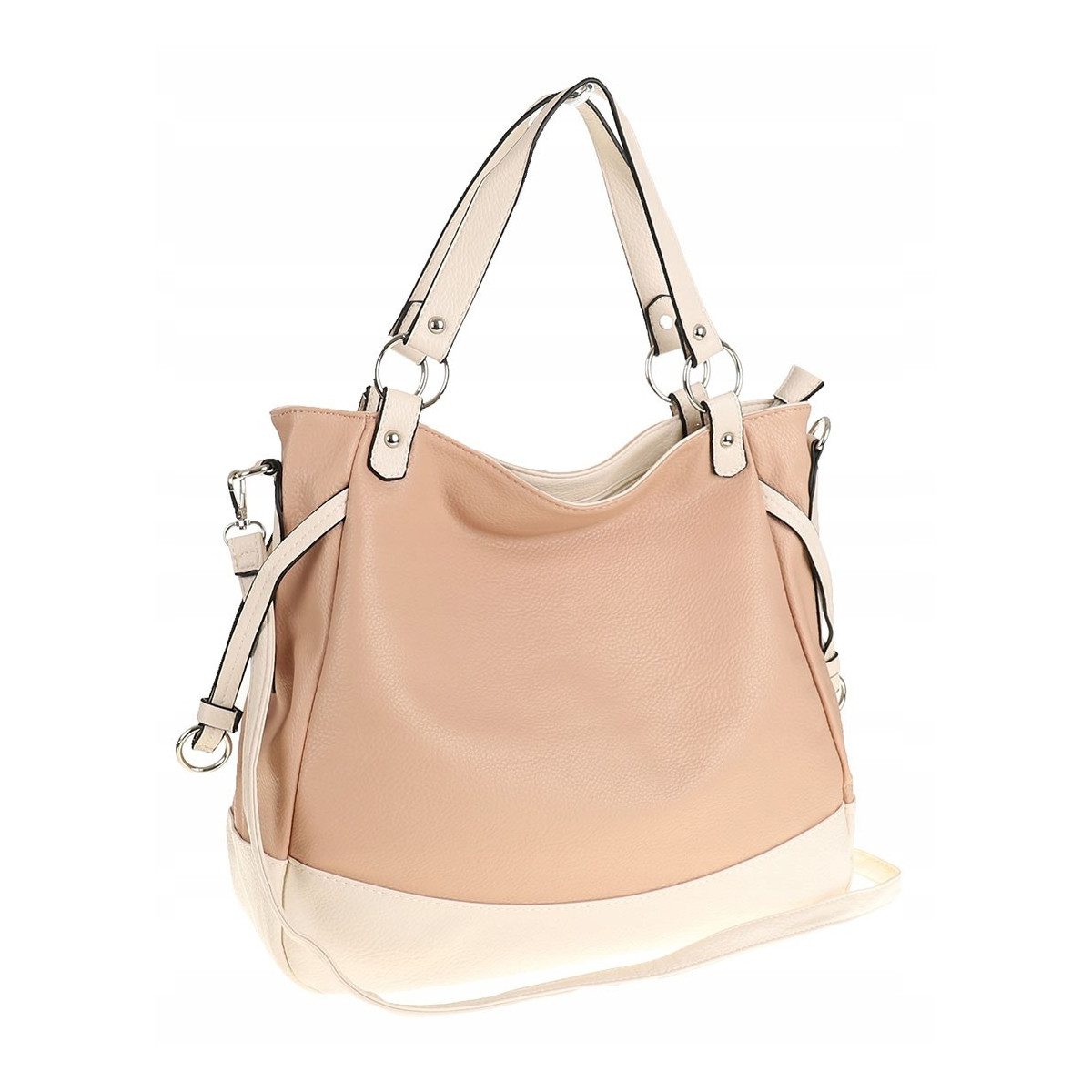 HERNAN Włoska Marka  Torebka Damska Worek Listonoszka na Ramię HB9821 Pink