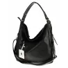 HERNAN Włoska Marka Torebka Damska Worek Listonoszka na Ramię HB038 Czarna