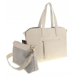 YY Coveri Włoska Marka  Torebka Damska Shopper Worek Listonoszka CYFTA2503 Grey