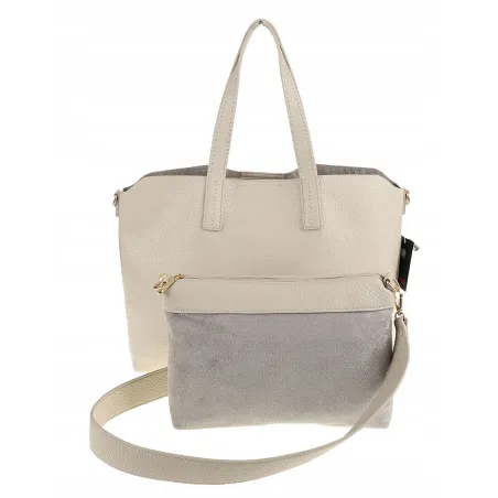 YY Coveri Włoska Marka  Torebka Damska Shopper Worek Listonoszka CYFTA2503 Grey