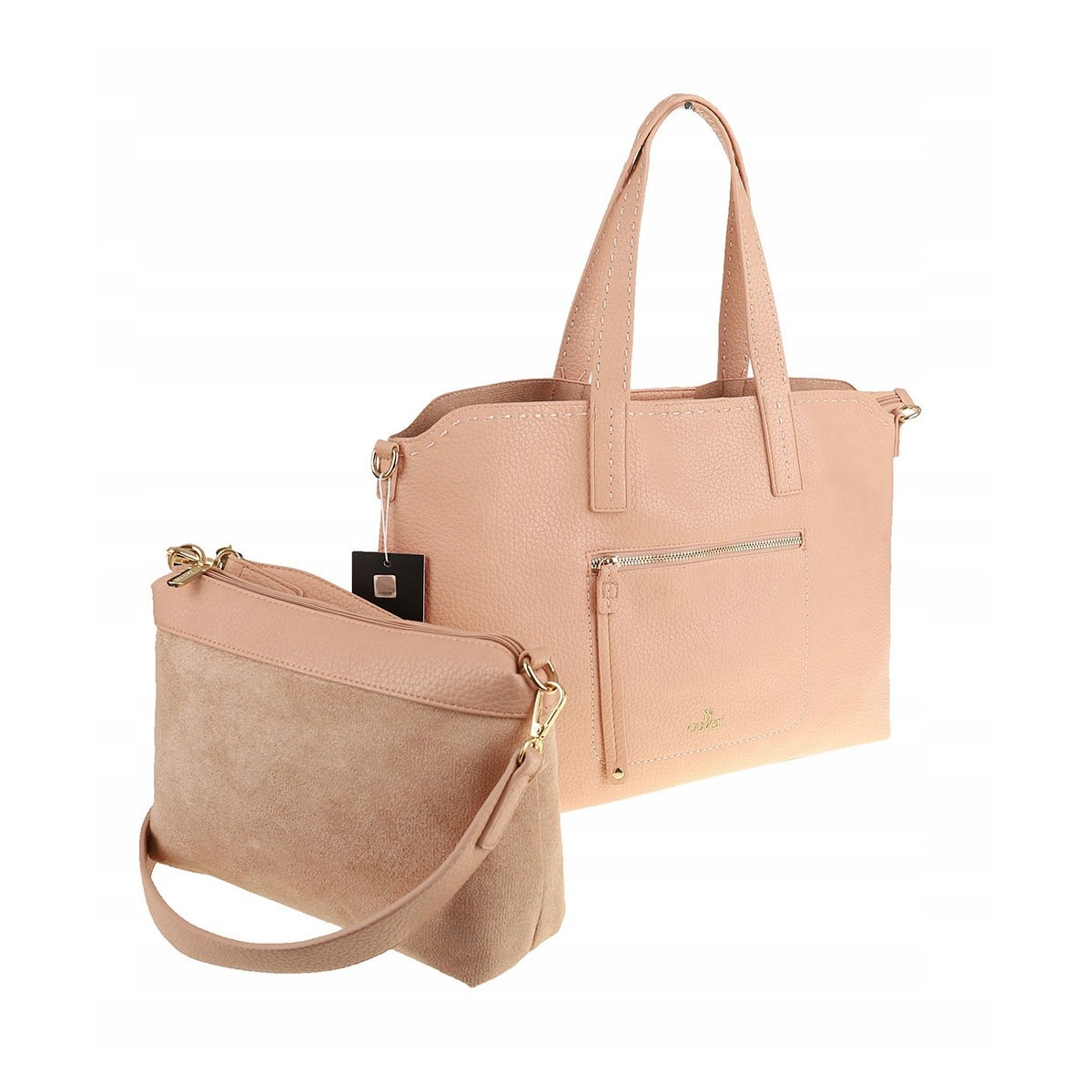 YY Coveri Włoska Marka  Torebka Damska Shopper Worek Listonoszka CYFTA2503 Pink