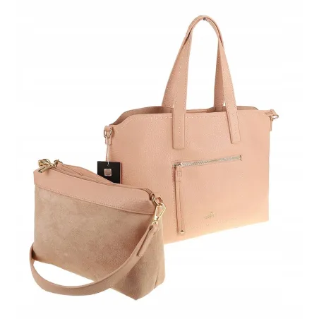 YY Coveri Włoska Marka  Torebka Damska Shopper Worek Listonoszka CYFTA2503 Pink