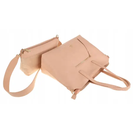 YY Coveri Włoska Marka  Torebka Damska Shopper Worek Listonoszka CYFTA2503 Pink