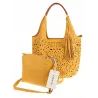COO&CO WŁOSKA Torebka Damska Ażurowa na Ramię Worek Modna 1499 Yellow