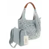 COO&CO WŁOSKA Torebka Damska Ażurowa na Ramię Worek Modna 1499 Blue