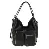 Coveri Collection Włoska Marka  Torebka Damska Worek Plecak 2w1 CC80344 Black