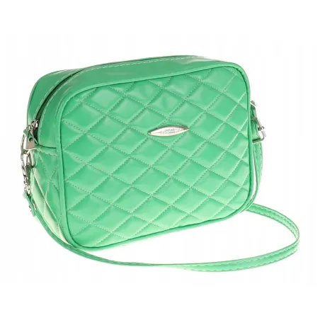 Torebka Damska Listonoszka Pikowana na Ramię Pojemna Mała Modna N522 Green