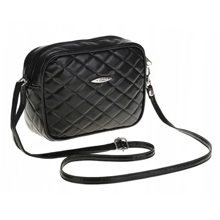 Torebka Damska Listonoszka Pikowana na Ramię Pojemna Mała Modna N522 Black