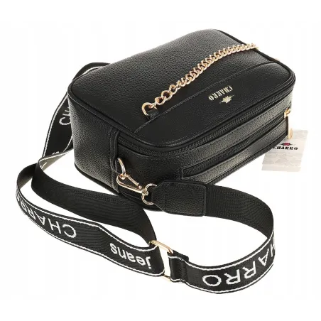CHARRO Włoska Marka Torebka Damska Listonoszka Kuferek CH966830 Black