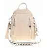 Torebka Damska Modny Plecak Teczka Miejska Shoper na Ramię 0976 Beżowy