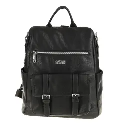 Coveri Collection Włoska Marka  Torebka Damska Teczka Plecak 2w1 CC80343 Black