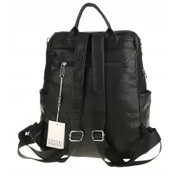 Coveri Collection Włoska Marka  Torebka Damska Teczka Plecak 2w1 CC80343 Black