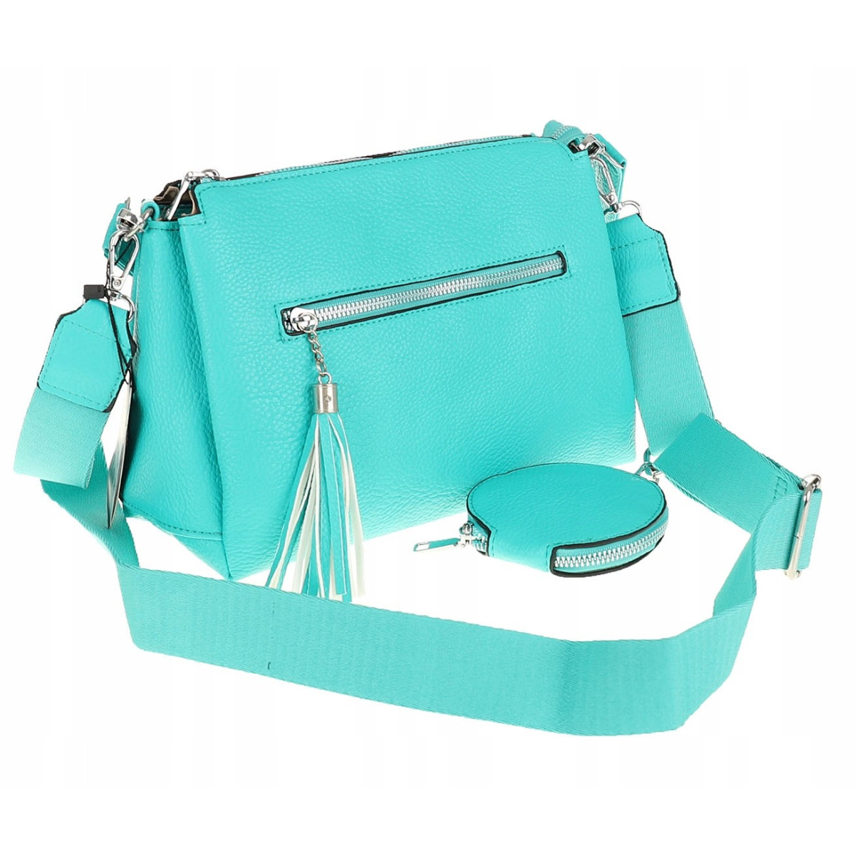 Jessica Bags Włoska Marka Torebka Damska KUFEREK Listonoszka 289 Green