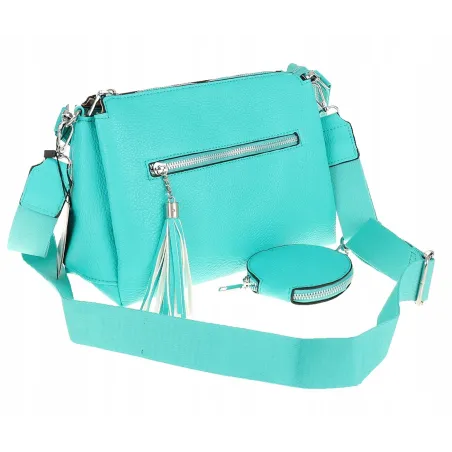 Jessica Bags Włoska Marka Torebka Damska KUFEREK Listonoszka 289 Green