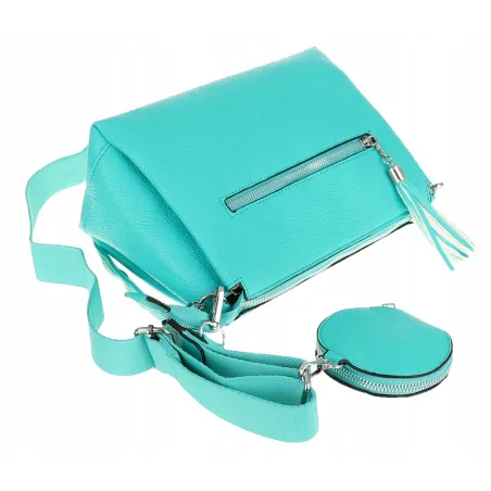 Jessica Bags Włoska Marka Torebka Damska KUFEREK Listonoszka 289 Green