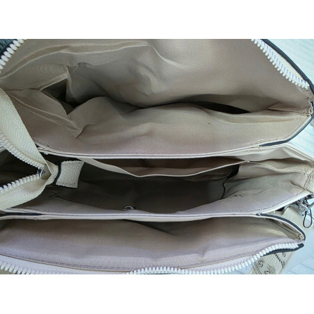 Jessica Bags Włoska Marka  Torebka Damska KUFEREK Listonoszka 289 Silver