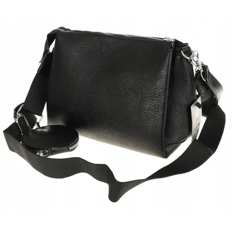 Jessica Bags Włoska Marka  Torebka Damska KUFEREK Listonoszka 289 Black