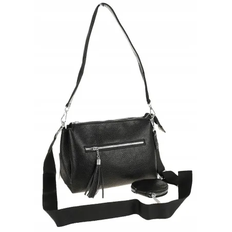 Jessica Bags Włoska Marka  Torebka Damska KUFEREK Listonoszka 289 Black