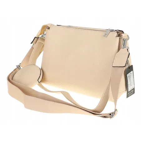 Jessica Bags Włoska Marka  Torebka Damska KUFEREK Listonoszka 289 Apricot