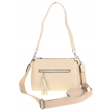 Jessica Bags Włoska Marka  Torebka Damska KUFEREK Listonoszka 289 Apricot