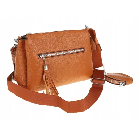 Jessica Bags Włoska Marka  Torebka Damska KUFEREK Listonoszka 289 Brown