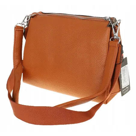 Jessica Bags Włoska Marka  Torebka Damska KUFEREK Listonoszka 289 Brown