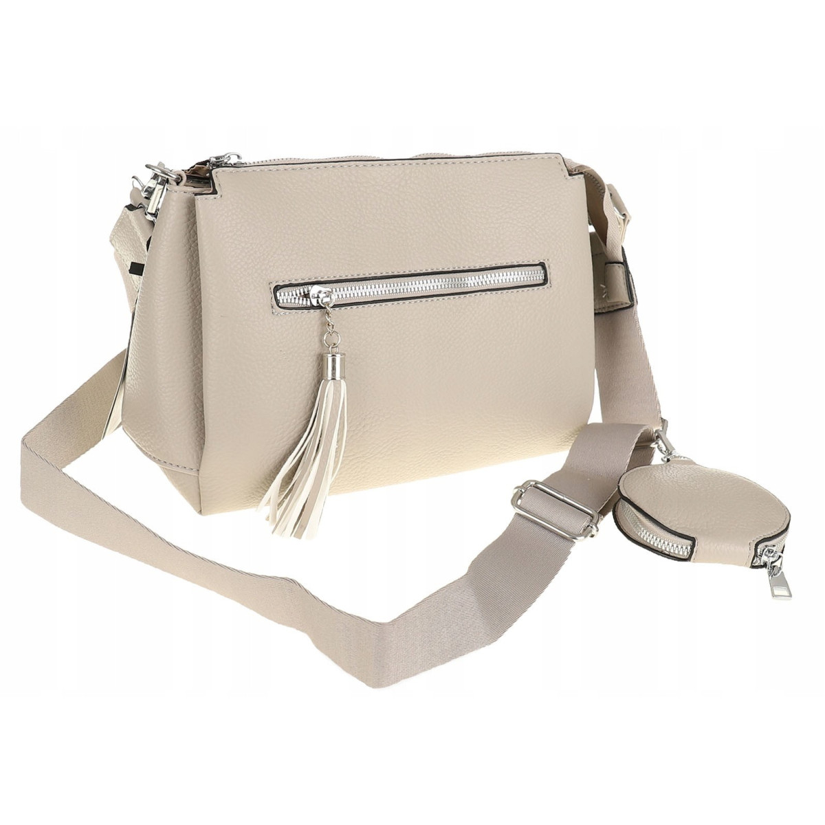 Jessica Bags Włoska Marka Torebka Damska KUFEREK Listonoszka 289 Grey