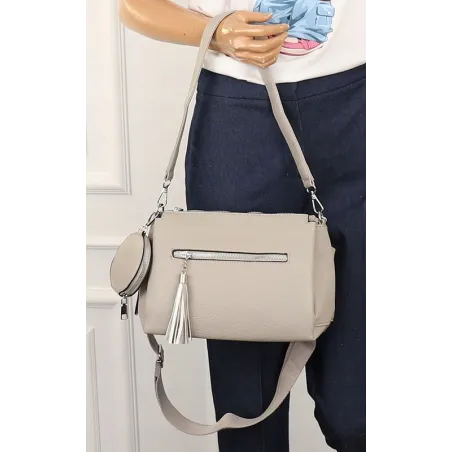 Jessica Bags Włoska Marka Torebka Damska KUFEREK Listonoszka 289 Grey