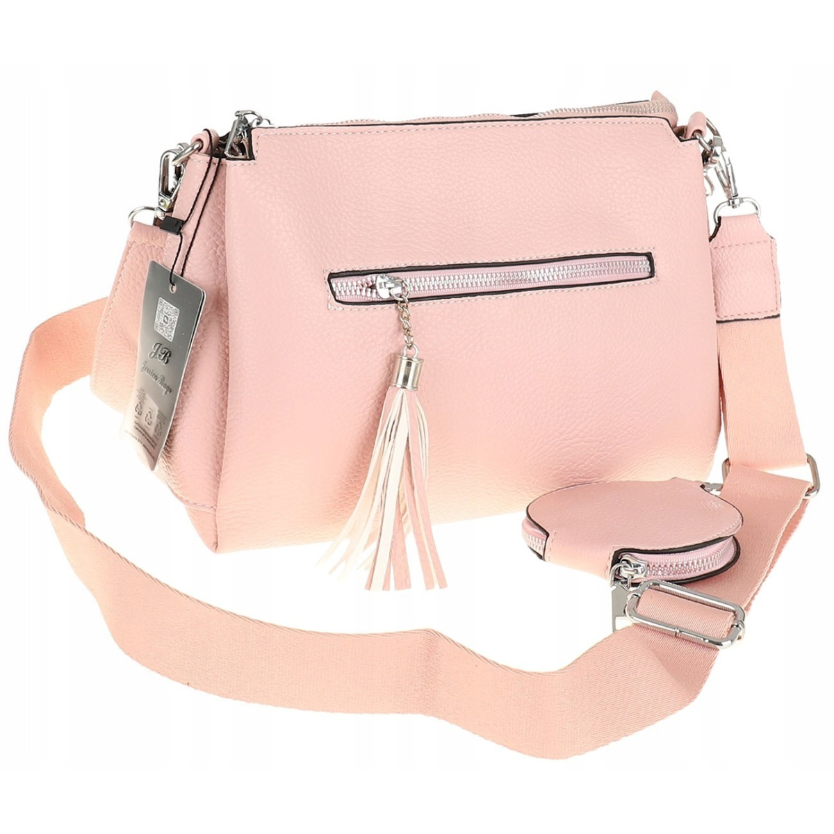 Jessica Bags Włoska Marka Torebka Damska KUFEREK Listonoszka 289 Pink