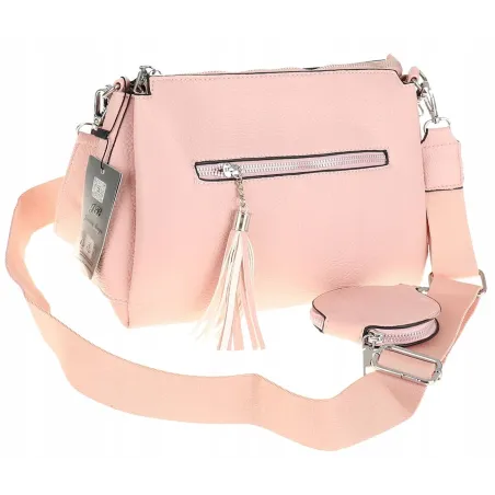 Jessica Bags Włoska Marka Torebka Damska KUFEREK Listonoszka 289 Pink