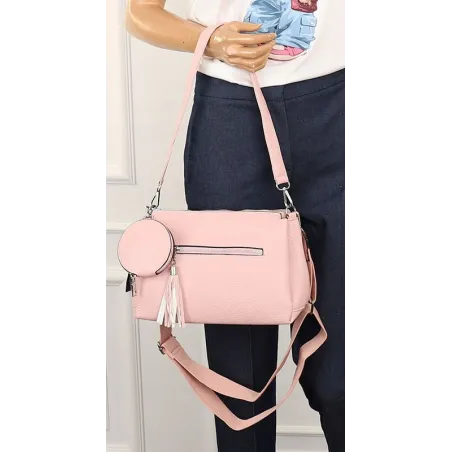 Jessica Bags Włoska Marka Torebka Damska KUFEREK Listonoszka 289 Pink