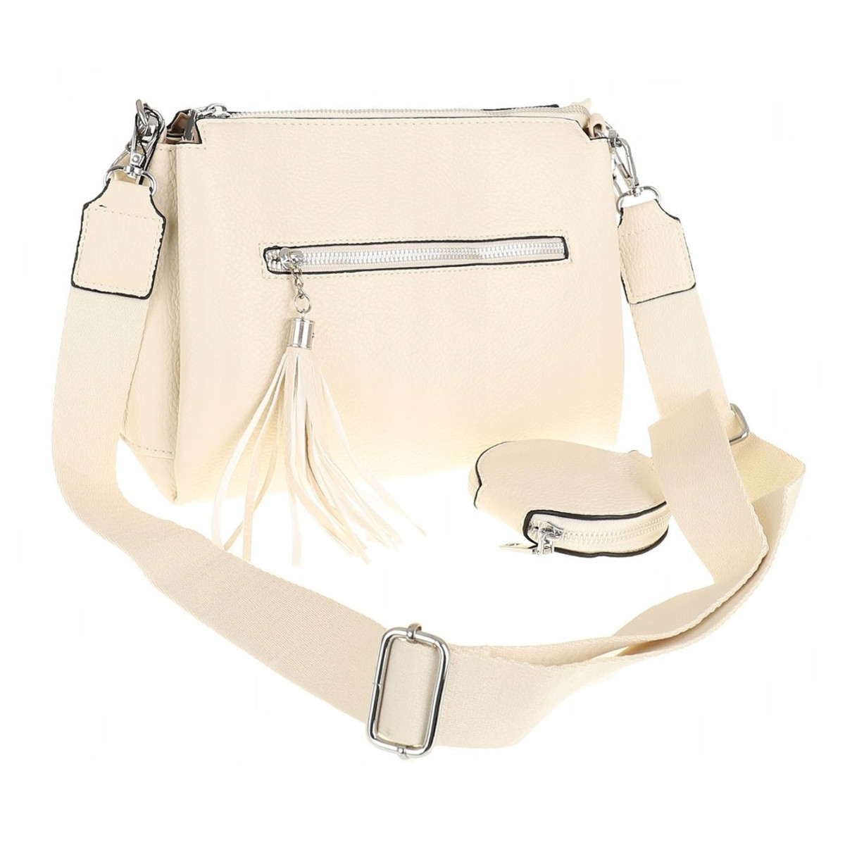 Jessica Bags Włoska Marka Torebka Damska KUFEREK Listonoszka 289 Beige