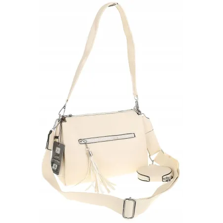 Jessica Bags Włoska Marka Torebka Damska KUFEREK Listonoszka 289 Beige