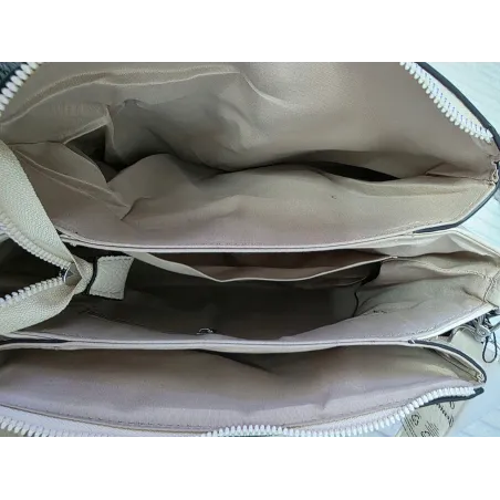 Jessica Bags Włoska Marka Torebka Damska KUFEREK Listonoszka 289 Beige