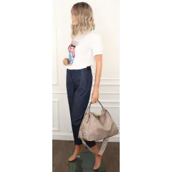 Andrea Massi Włoska marka Torebka kuferek Listonoszka Shopper HJ17123 Khaki