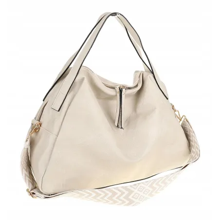 Andrea Massi Włoska marka Torebka kuferek Listonoszka Shopper HJ17123 Beige