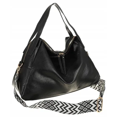 Andrea Massi Włoska marka Torebka kuferek Listonoszka Shopper HJ17123 Black